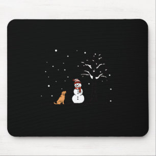 Tapis De Souris Vie Je T'Aime Paisible hiver Snowman Chien Thème