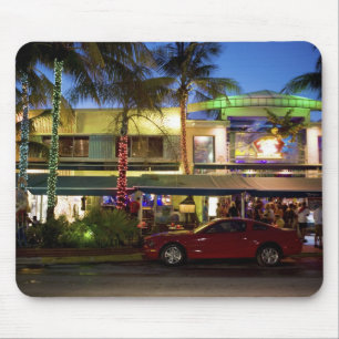 Tapis De Souris Vie nocturne sur Ocean Drive, South Beach, Miami