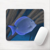 Tapis De Souris Vie sous-marine : Acanthurus coeruleus avec mer (Avec souris)