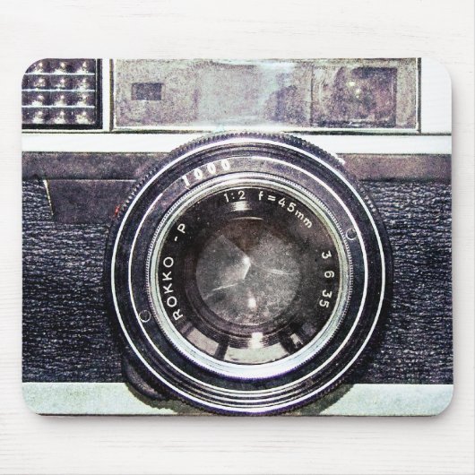 Tapis De Souris Vieil appareil-photo noir (Devant)
