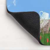 Tapis De Souris vieille brouette avec fleurs (Coin)