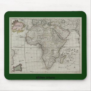Tapis De Souris Vieille carte africaine Mousepad d'AfriMex Urbano