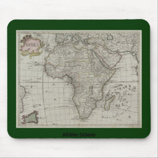 Tapis De Souris Vieille carte africaine Mousepad d'AfriMex Urbano