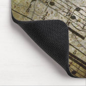 Tapis De Souris Vieille illustration musicale de feuille, notes (Coin)