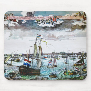 Tapis De Souris Vieille image Mousepad d'Amsterdam de voile
