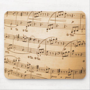 Tapis De Souris Vieille musique de feuille