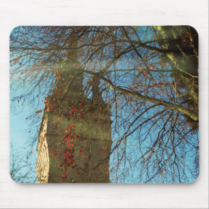 Tapis De Souris Vieille Tour Mousepad Et Branches Sans Feuillage