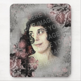 Tapis De Souris Vielle clé et photo personnalisée Rose