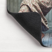 Tapis De Souris Vielle dame dansant au Gramophone (Coin)