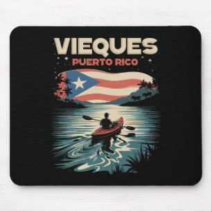 Tapis De Souris Vieques Porto Rico île Souvenir Drapeau Porto Rica