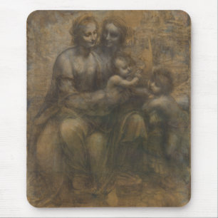 Tapis De Souris Vierge et enfant avec St Anne par Leonardo da