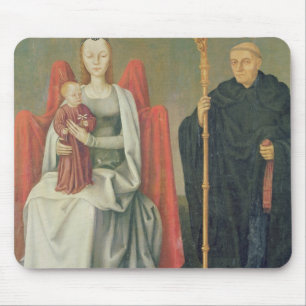 Tapis De Souris Vierge et enfant avec St Benoît