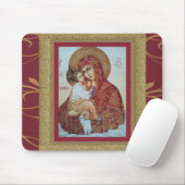 Tapis De Souris Vierge Marie avec Christ Enfant Mousepad ICON (Avec souris)