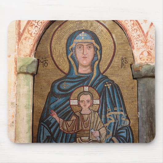 Tapis De Souris Vierge Marie et mosaïque de Jésus (Devant)