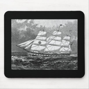 Tapis De Souris Vieux bateau à voile Souris