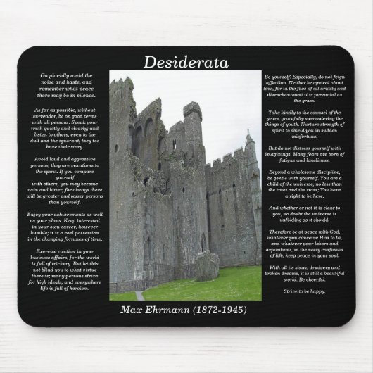 Tapis De Souris Vieux château anglais Mousepad de DESIDERATA (Devant)