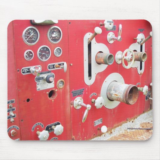 Tapis De Souris Vieux instruments de camion de pompiers (Devant)
