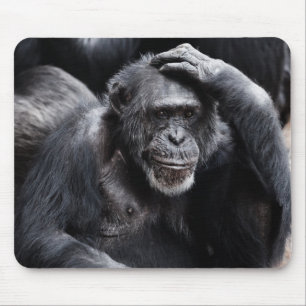 Tapis De Souris Vieux mousepad de Chimpanzé