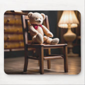 Tapis De Souris Vieux Ours En Teddy Sur Une Chaise (Devant)