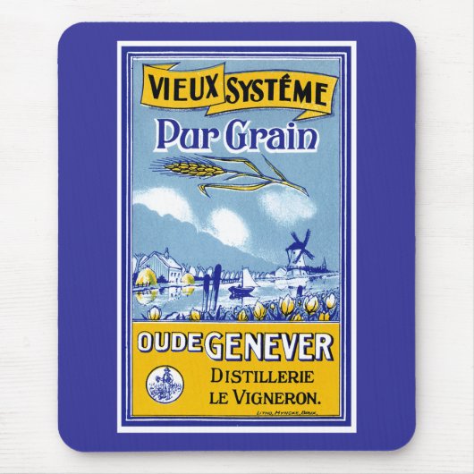 Tapis De Souris Vieux Systeme Pur Grain (Devant)
