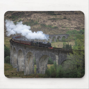 Tapis De Souris Vieux train de vapeur sur le viaduc de Glenfinnan