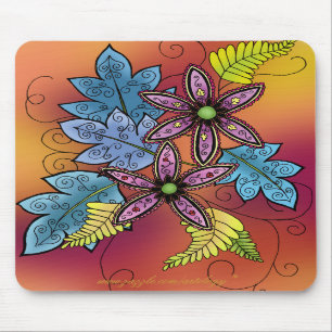 Tapis de souris vif de Flora
