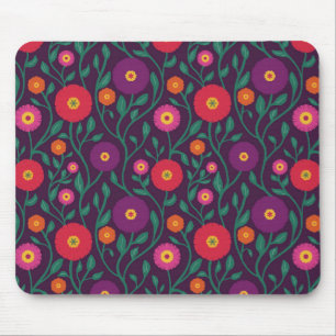 Tapis De Souris Vigne Fleur de Milieu de Siècle Guirlande de Jar