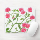 Tapis De Souris Vigne Mousepad de fleur de pois doux (Avec souris)