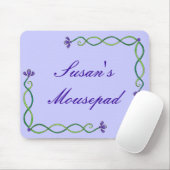 Tapis De Souris Vigne pourpre de fleur (Avec souris)