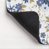 Tapis De Souris Vignes illustrées de fleurs de vectoriels bleus (Coin)