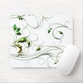 Tapis De Souris Vignes vert jaune (Avec souris)