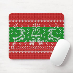 Tapis De Souris Vilain chandail cloches Xmas rennes crochet