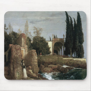 Tapis De Souris Villa au bord de la mer par Arnold Böcklin, Art sy