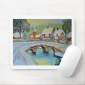 Tapis De Souris village d'hiver (Avec souris)