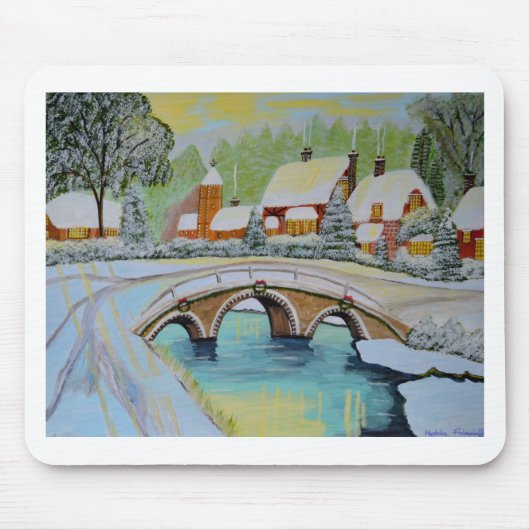 Tapis De Souris village d'hiver (Devant)