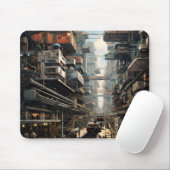 Tapis De Souris Ville de science-fiction (Avec souris)