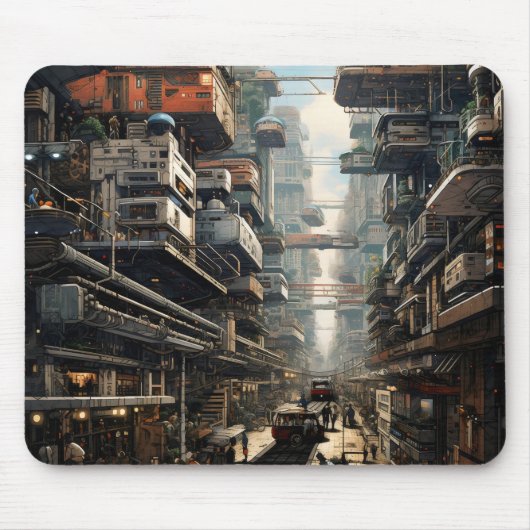Tapis De Souris Ville de science-fiction (Devant)