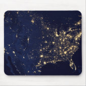 Tapis De Souris Ville Des États-Unis La Nuit. (Devant)