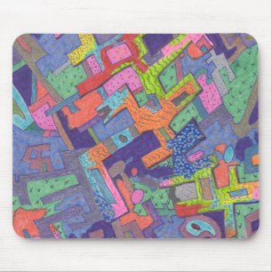 Tapis De Souris "Ville en ruines" Abstraite Mousepad