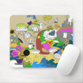 Tapis De Souris Ville Mousepad d'amusement (Avec souris)