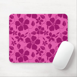 TAPIS DE SOURIS VIN DE BOURGOGNE HULA HAWAIEN (HIBISCUS)