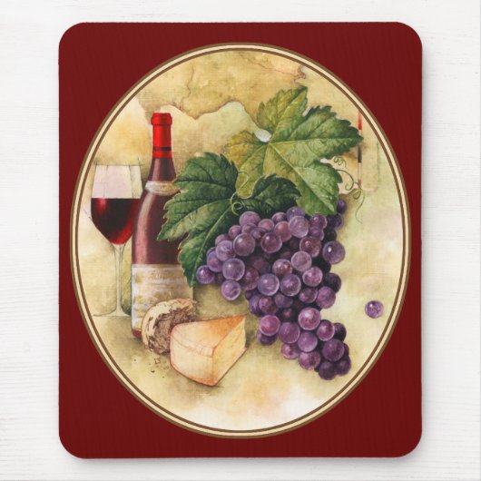 Tapis De Souris Vin et fromage (Devant)