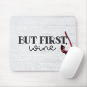 Tapis De Souris Vin Rouge Poulé Sur Bois (Avec souris)