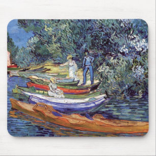 Tapis De Souris Vincent Van Gogh - Bateaux à rames sur les rives d