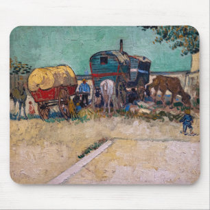 Tapis De Souris Vincent van Gogh - Caravanes, camp de gitans près