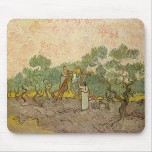 Tapis De Souris Vincent van Gogh - Femmes cueillant des olives