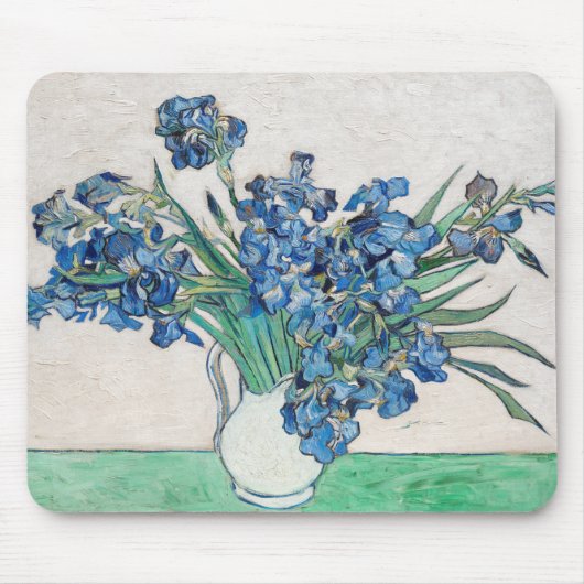 Tapis De Souris Vincent Van Gogh. Irises. Impressionnisme floral (Devant)