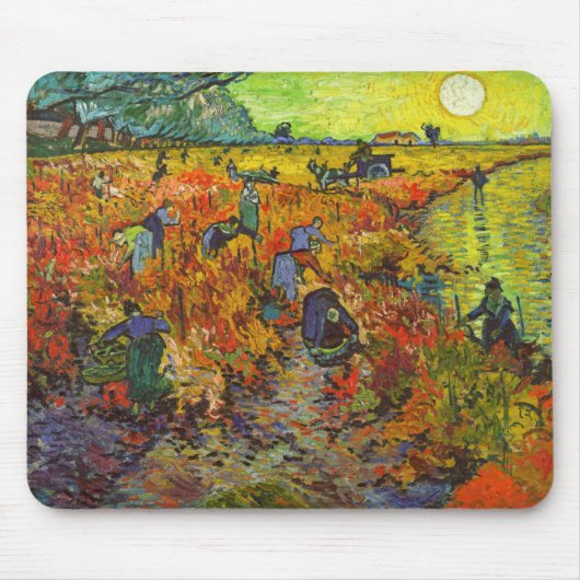 Tapis De Souris Vincent van Gogh - Le vignoble rouge (Devant)