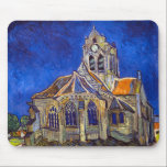 Tapis De Souris Vincent van Gogh - L'église d'Auvers<br><div class="desc">L'église d'Auvers / l'Eglise à Auvers-sur-oise par Vincent Van Gogh en 1890</div>