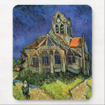 Tapis De Souris Vincent van Gogh - L'église d'Auvers<br><div class="desc">L'église d'Auvers (1890) de Vincent van Gogh est un Post impressionnisme vintage de peinture religieuse architecturale. Une femme se promenant le long d'un chemin vers la chapelle du village avec de beaux vitraux. Une scène architecturale de la vie quotidienne. À propos de l'artiste : Vincent Willem van Gogh (1853-1890) était...</div>